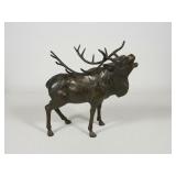 Vintage Bronze Elk Sculpture