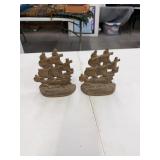 Cast Iron Ship Bookends