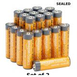 Amazon Basics 20-Pack AA Alkaline Batteries x2