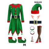 8 Pecs Christmas Elf Costume Santa's Helper
