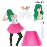 Suncalla 4 Pcs Halloween Green Mermaid Costume