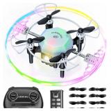 RC Drone With Color Rolling Light for Kids