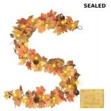 6 Ft Artificial Fall Garland with Lights