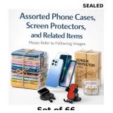 LOT OF 66 ASSORTED Phone cases and related