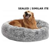 Bedfolks Calming Donut Dog Bed, 20 Inches Round