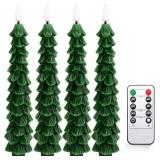 Christmas Taper Candles Flameless