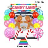 Candy Land Treat Car Suv Decorations Kit x2