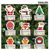 Cute Christmas Money Holder Cards 9 Pack - Wooden