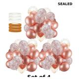 60 PACK Dandy Decor Rose Gold Balloons x4