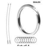 Biyrly Stainless Steel Keyrings,Round Key Rings