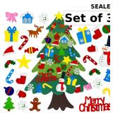 DIY Felt Christmas Tree + 32PCS Ornaments x3