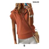 Dokotoo Womens Summer Cap Sleeve Quarter Zip Tops