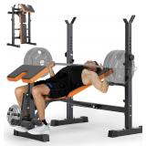 YOLEO 6 in 1 Weight Bench Set for Home Gym
