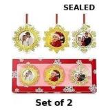 3 Pcs Snowflake Photo Christmas Ornaments for Xmas