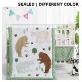 3 Piece Baby Crib Bedding Set, Infant Nursery Bed