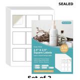 MaxGear 2.5' x 2.5' Square Labels x2