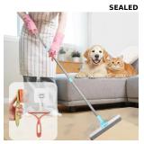 2 in 1 Carpet Rake for Pet Hair Removal