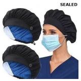 Adjustable Cotton Scrub Cap with Button