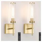 Gold Battery Operated Wall Sconce