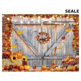 YYNXSY Rustic Christmas Barn Wood Door Backdrop