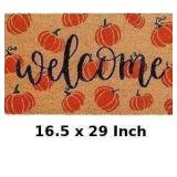 Fall Coir Doormat Welcome Pumpkins Door Mat