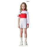 Girls Zombie Cheerleader Uniform Mesh Top Short