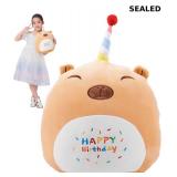 12 Inch Plush Brown Capybara Throw Pillow