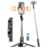45' Selfie Stick Tripod with 2 Lights