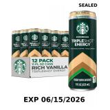 Starbucks Tripleshot Coffee Energy Drink, Vanilla