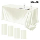 TURSTIN 4 Packs Satin Tablecloth 102 x 58 Inch
