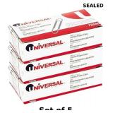 Universal Nonskid Paper Clips, Wire, Jumbo, Silver