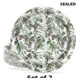 JarThenaAMCS 50Pcs Christmas Paper Plates x2