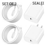 2-Pack iPhone 17 16 15 Charger 10FT X2