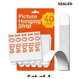Ultra-Strong Picture Hanging Strips x4