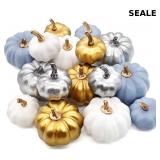 Ueerdand 16 PCS Fall Decor Artificial Pumpkins