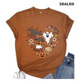 Women's Halloween Shirt: Love Art Patterns T-Shirt