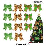 12 Pcs Christmas Bows Ornaments Christmas Tree