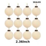 12 Pcs Velvet Christmas Balls Bulk