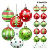 12 Pcs Christmas Ball Ornaments 2.4 Inch Red
