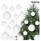 12 Pcs White Christmas Ball Ornaments Boho Decorat