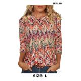 rosemia Womens Tops 3/4 Length Sleeve Blouses