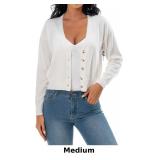 Satuun Women's V Neck Long Sleeve Sweater