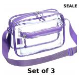 BORMELUN Women's Clear Stadium Shoulder Bag x3