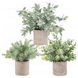 Der Rose 3 Pack Mini Potted Fake Plants