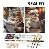 ZXQL 2 Pack Cat Paint by Numbers Kit for Adults