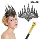 Hicarer 2 Pcs Women Royal Die Cut Glitter Crown