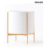 kimisty 8 Inch Ceramic Planter with Stand