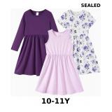 PATPAT Toddler Girl Floral Skater Multipack Dresse