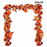 2 Pack Fall Maple Garland, 6.6 FT/Pcs Autumn