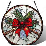Stained Glass Window Hanging Christmas Decor x4
